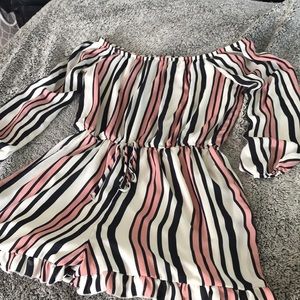 Striped romper